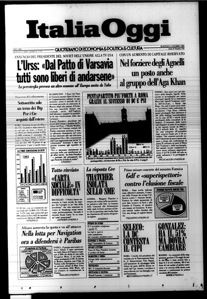 Italia oggi : quotidiano di economia finanza e politica